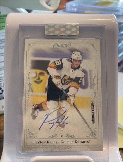 2020-21 Upper Deck Clear Cut Champs #C-PK Peyton Krebs — front