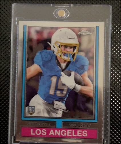2024 Topps Chrome - 1974 Topps Football #74TF-10 Ladd McConkey — front