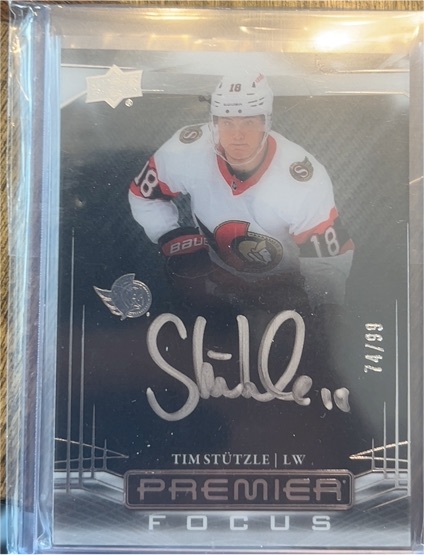 2022-23 Upper Deck Premier #PFA-TS Tim Stützle Focus Auto — front