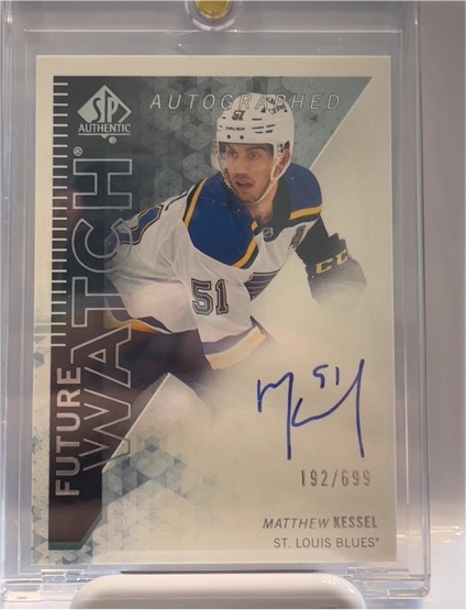 2023-24 SP Authentic 2013-14 Retro Future Watch Auto Matthew Kessel #RFWA-KE — front