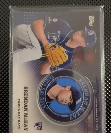2020 Topps #TPM-BM Brendan McKay Topps Player Medallions Black #/199 — front