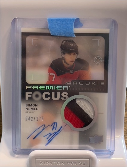 2023-24 Upper Deck Premier Focus Rookie Patch Auto Simon Nemec #042/175 — front