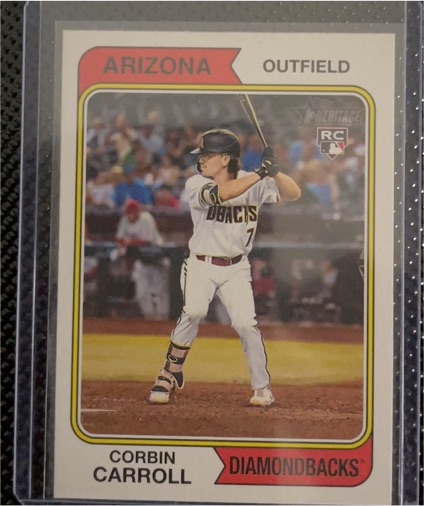2023 Topps Heritage #209 Corbin Carroll — front