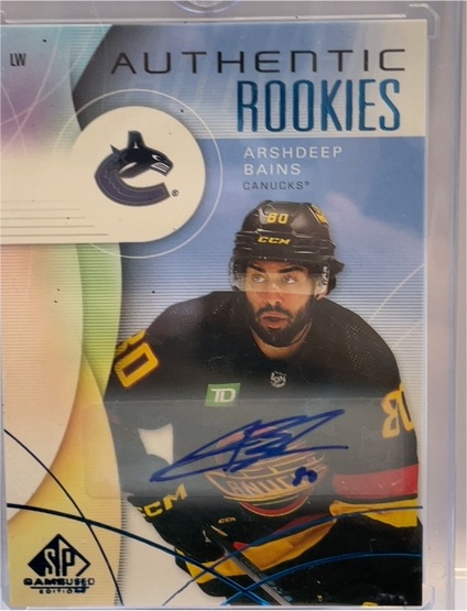 2024-25 Upper Deck SP Game Used Authentic Rookies #203 Arshdeep Bains — front