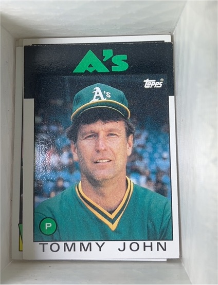 1986 Topps #240 Tommy John — front