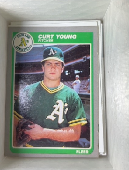 1985 Fleer #436 Curt Young — front