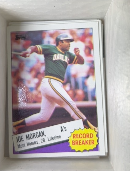 1985 Topps #5 Joe Morgan Record Breaker Oakland Athletics — front