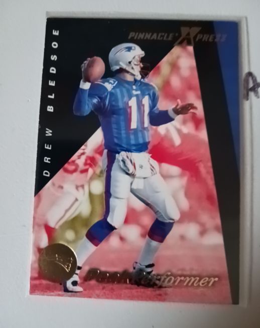 1997 Pinnacle X-Press #142 Drew Bledsoe — front