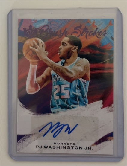 2020-21 Panini Court Kings Brush Strokes #BR-PJW PJ Washington Jr. — front