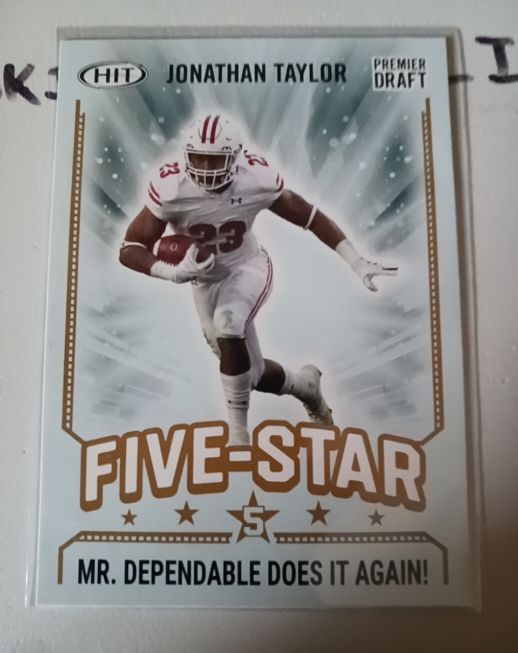 2020 Sage Hit Premier Draft #41 Jonathan Taylor Five-Star — front