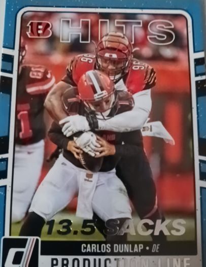 2016 Donruss Production Line Hits #8 Carlos Dunlap — front