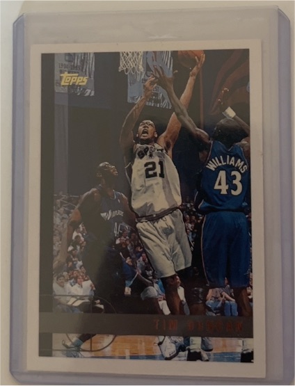 1997-98 Topps #115 Tim Duncan Rookie Card — front