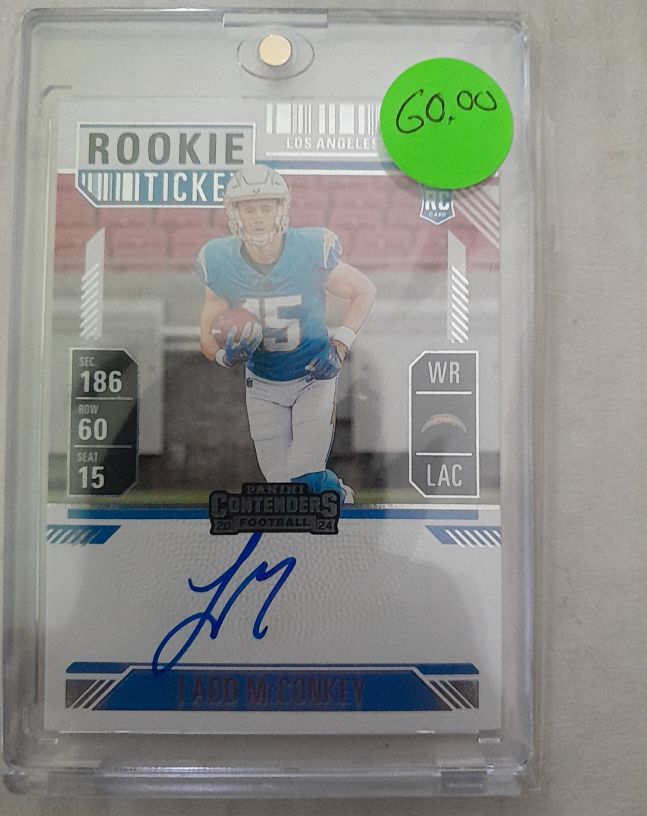 2024 Panini Contenders Rookie Ticket #15 Ladd McConkey — front