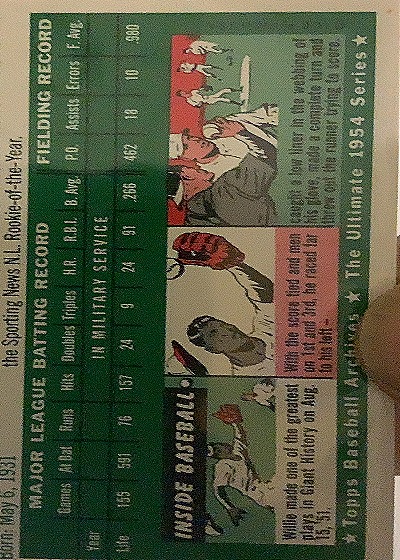 1954 Topps #131 Willie Mays — front