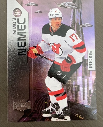2023-24 Skybox Metal Universe #200 Simon Nemec Rookie — front