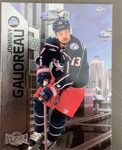 2023-24 Skybox Metal Universe #139 Johnny Gaudreau — front