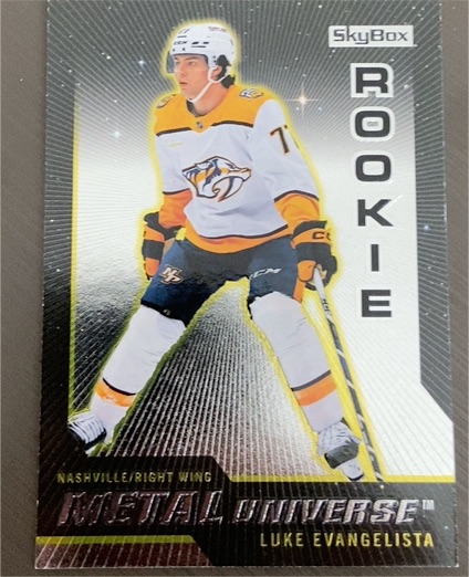 2023-24 SkyBox Metal Universe #R-48 Luke Evangelista — front