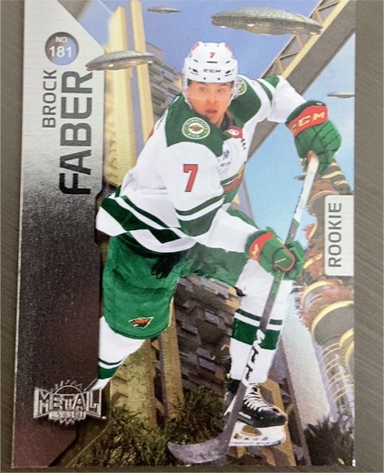2023-24 Skybox Metal Universe #181 Brock Faber Rookie — front