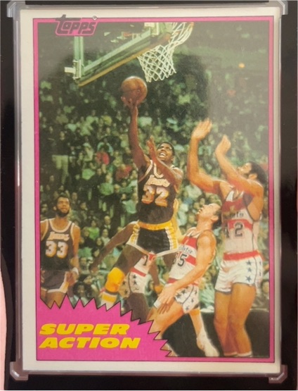 1981-82 Topps #W109 Magic Johnson Super Action — front