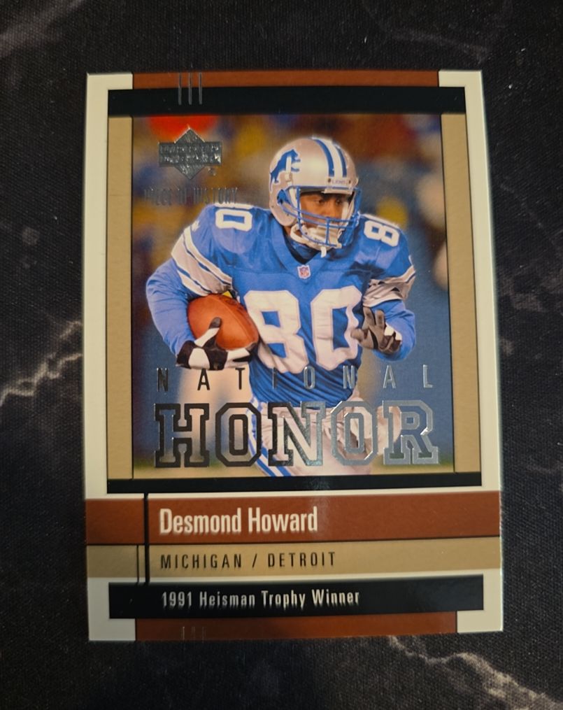 2002 Upper Deck Piece of History #NH-3 Desmond Howard — front