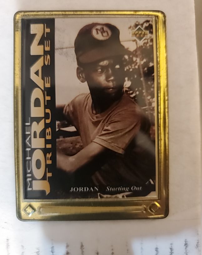 1995 Upper Deck Metallic Impressions Tribute #JT1 Michael Jordan — front