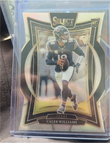 2024 Panini Select #25 Caleb Williams Silver Prizm Concourse Die-Cut Rookie Card — front