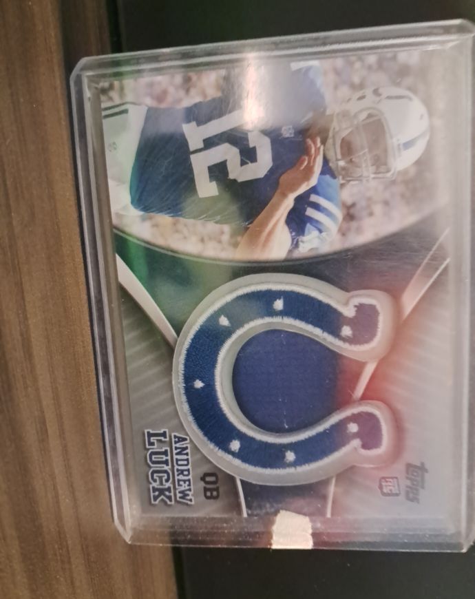 2012 Topps #TLP-AP Andrew Luck Logo Patch — front