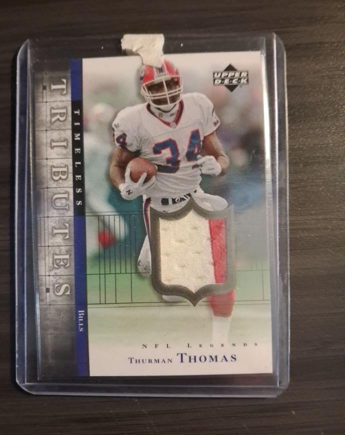2001 Upper Deck Legends Timeless Tributes #TT-TT Thurman Thomas — front