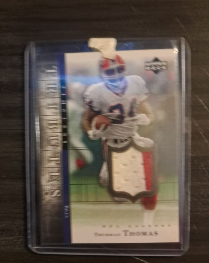 2001 Upper Deck Legends Timeless Tributes #TTTT Thurman Thomas — front