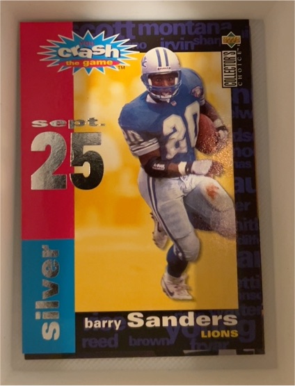 1995 Upper Deck Collector's Choice You Crash the Game Silver #C14 Barry Sanders — front