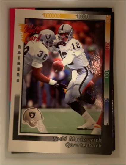 1992 Wild Card #73 Todd Marinovich — front