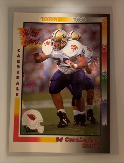 1992 Wild Card #67 Ed Cunningham Phoenix Cardinals — front