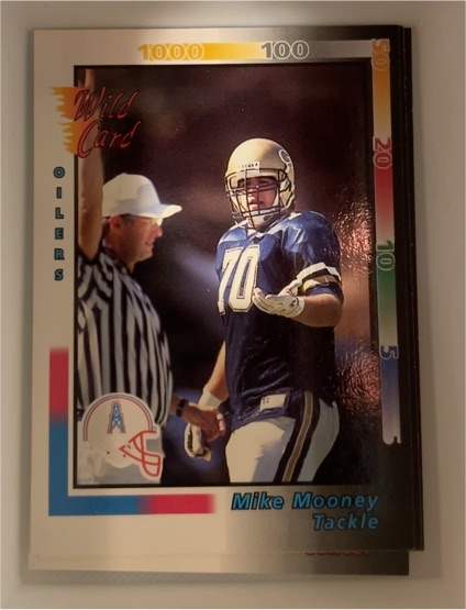 1992 Wild Card #85 Mike Mooney Houston Oilers — front
