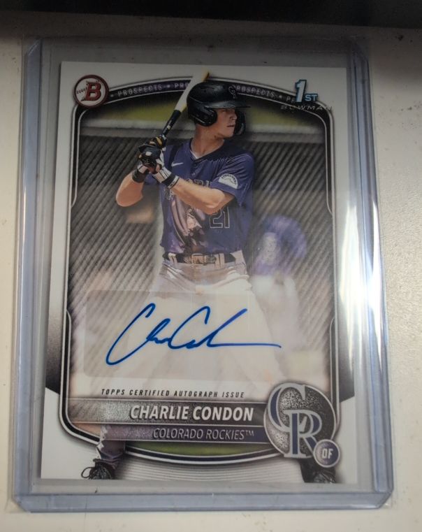 2025 Bowman 1st Paper Prospect Autographs Charlie Condon #BPA-CC — front
