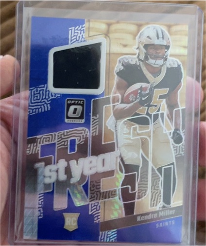 2023 Donruss Optic 1st Year Fresh Jersey Patch #FYF-KM Kendre Miller — front