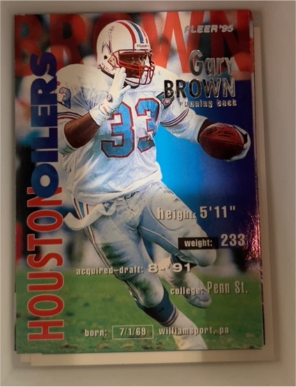 1995 Fleer #143 Gary Brown Houston Oilers — front