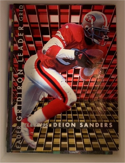 1995 Fleer Gridiron Leaders #6 Deion Sanders — front