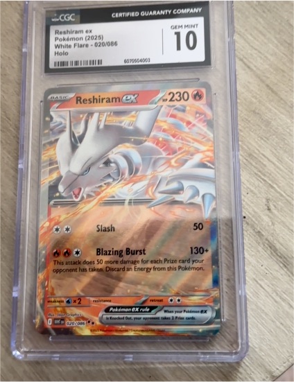 2025 Pokémon #020 Reshiram ex — front