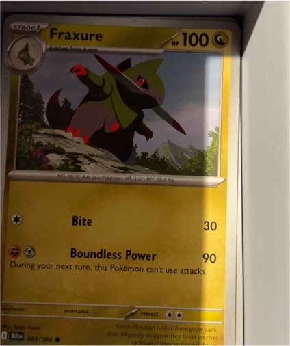 2025 Pokémon Scarlet & Violet Black Bolt #069 Fraxure — front