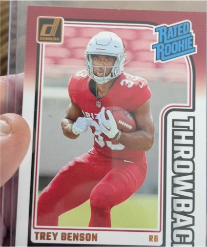 2024 Donruss #11 Trey Benson Rated Rookie Throwback — front