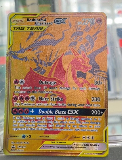 2021 Pokémon SM247 Reshiram & Charizard GX Tag Team — front