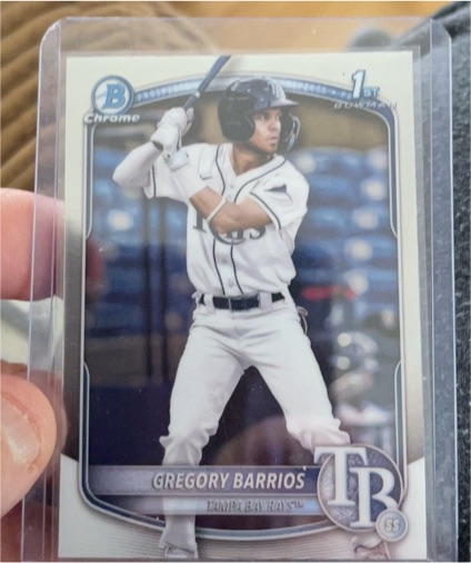2025 Bowman Chrome Prospects #BCP-7 Gregory Barrios — front