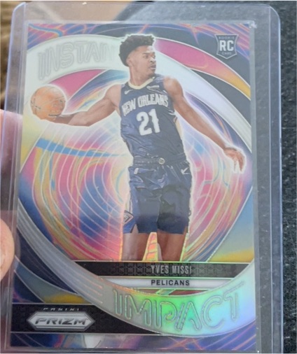2024-25 Panini Prizm #6 Yves Missi Instant Impact — front