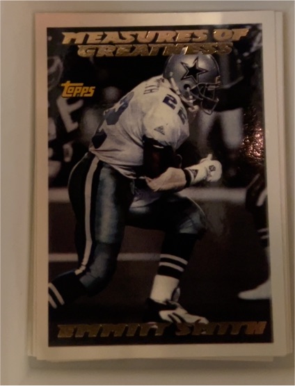 1994 Topps Measures of Greatness #611 Emmitt Smith — front