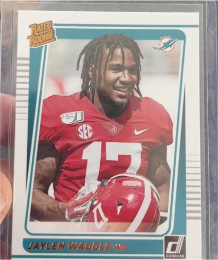 2021 Donruss #263 Jaylen Waddle Portrait Rated Rookie — front
