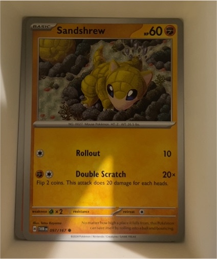 2024 Pokemon TCG SV06 Twilight Masquerade #097 Sandshrew — front