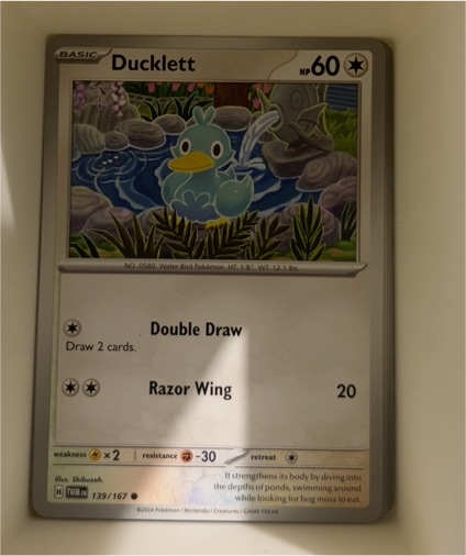 2024 Pokémon Scarlet & Violet Twilight Masquerade #139 Ducklett — front