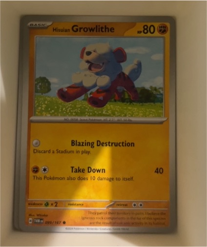 2024 Pokémon SV06: Twilight Masquerade #099 Hisuian Growlithe — front