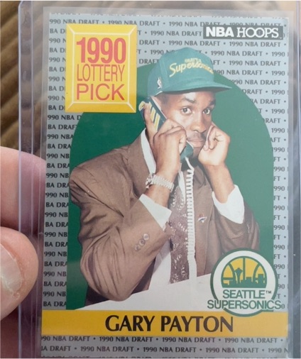 1990 NBA Hoops #391 Gary Payton — front