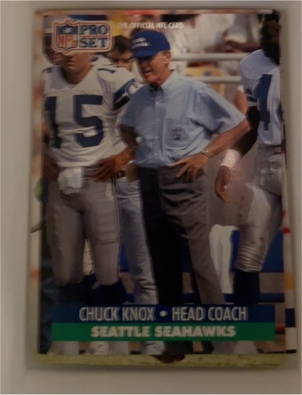 1991 Pro Set #306 Chuck Knox Seattle Seahawks — front